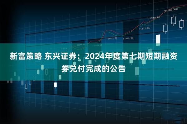 新富策略 东兴证券：2024年度第七期短期融资券兑付完成的公告